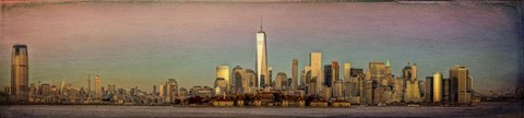 Framed NYC Panoramic At Sunset 4 Print