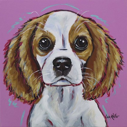 Framed Cavalier King Charles Spaniel &#39;Love Bug&#39; Print