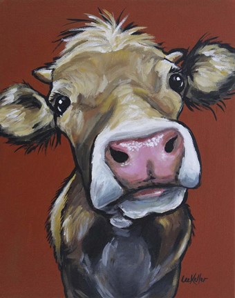 Framed Cow Hazel Print