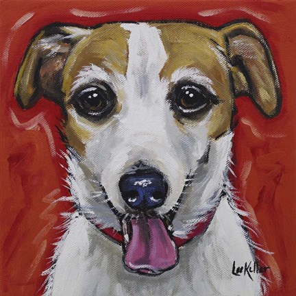 Framed Jack Russell Ginny Print