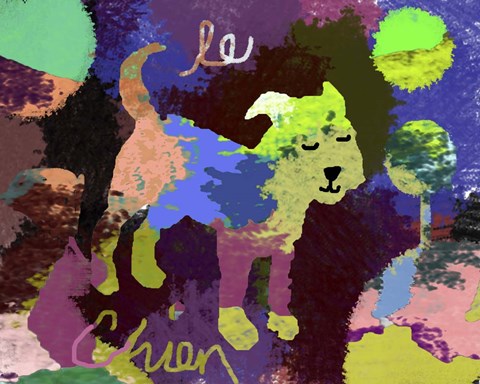 Framed Le Chien Print