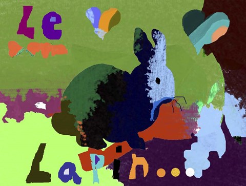 Framed Le Lapin Print
