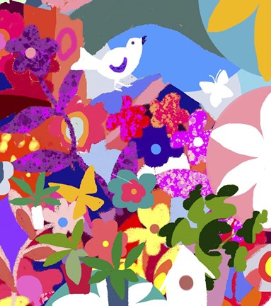 Framed Chirping Bird Print