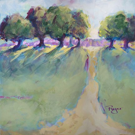 Framed Lavender Field Print