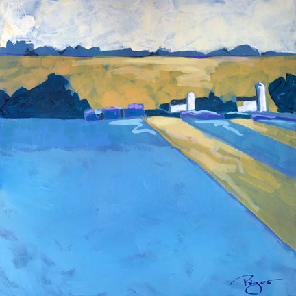 Framed Serenity on the Farm - Blue Print