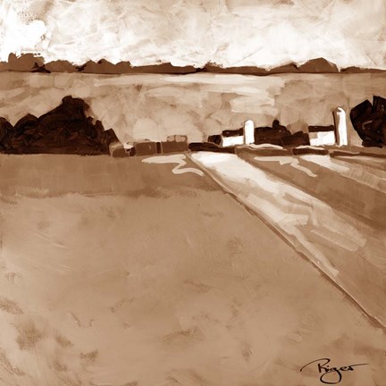 Framed Serenity on the Farm - Brown Print