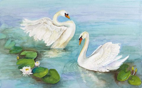 Framed Swan Lake Print
