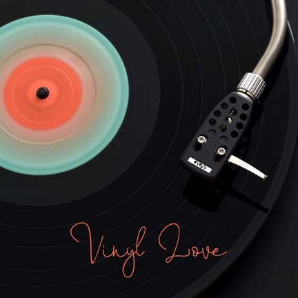 Framed Spinning Record Vinyl Love Print