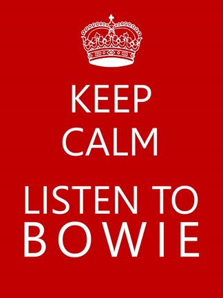 Framed Bowie Keep Calm Poster Print