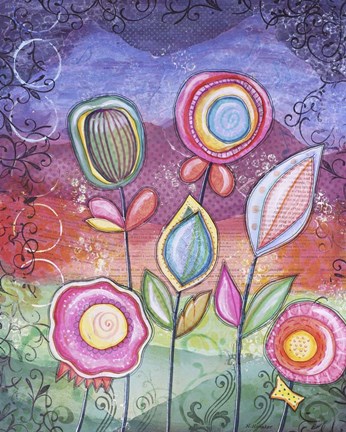 Framed Flower Garden Print