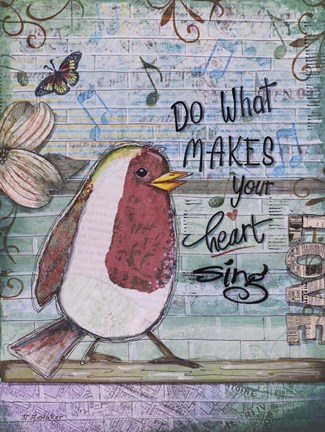 Framed Heart Songs Print