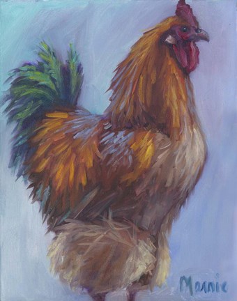 Framed Rooster Red Print