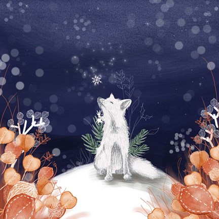 Framed Snow Fox Print