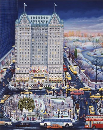 Framed Winter Plaza Print