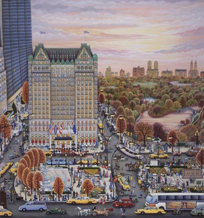 Framed Autumn Plaza Print