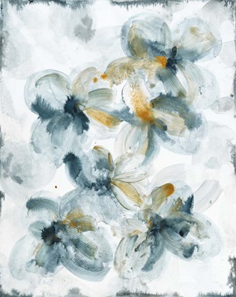 Framed Gilded Dogwood 1 Print