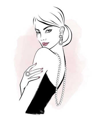 Framed Diamond Lady Print