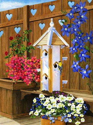Framed Mothers Day Birdhouse Print