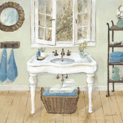 Framed French Country Bathroom I Print