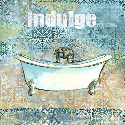 Framed Golden Bathroom II A Print