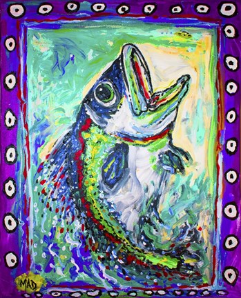 Framed MAD Largemouth Bass Print