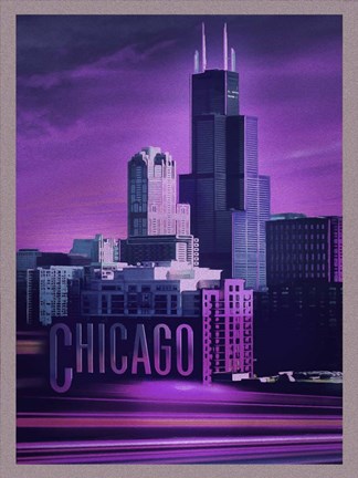 Framed Violet Chicago Print