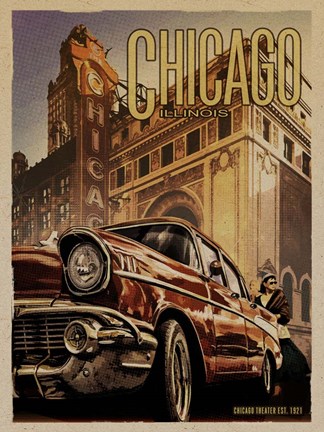 Framed Chicago Theater Print