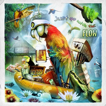 Framed Go With The Flow Print