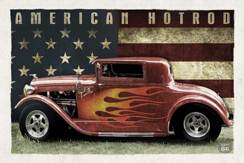 Framed American Hot Rod Print