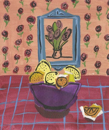 Framed Pink Wallpapering Print