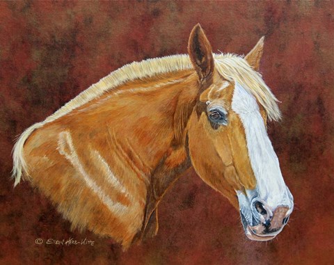 Framed Roxanne Draft Horse Print