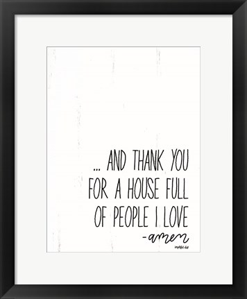 Framed People I Love Print