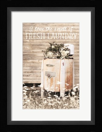 Framed I Love the Smell of Fresh Laundry Print