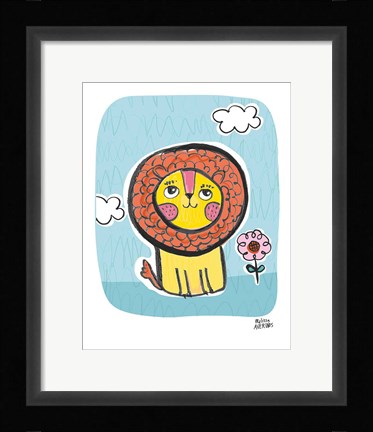 Framed Wild About You Lion Print