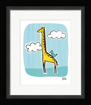 Framed Wild About You Giraffe Print
