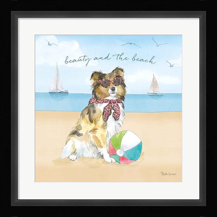 Framed Summer Paws V Print