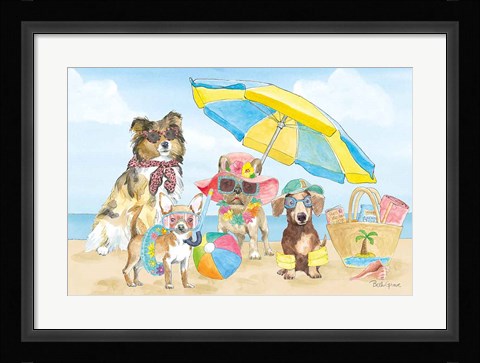 Framed Summer Paws I Print