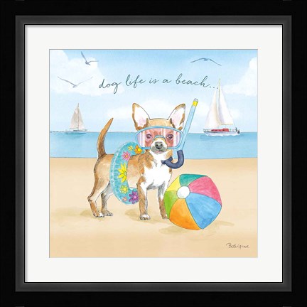 Framed Summer Paws II Print