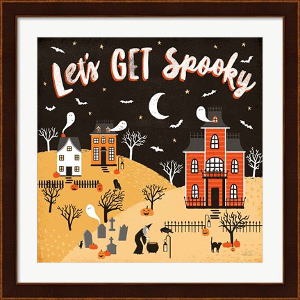 Framed Spooky Village IV Print