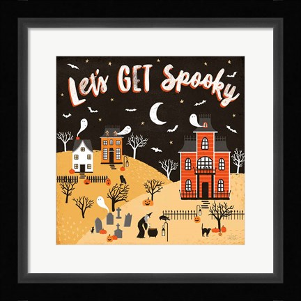 Framed Spooky Village IV Print