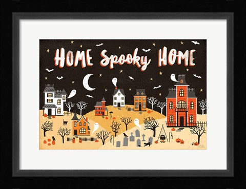 Framed Spooky Village II Print
