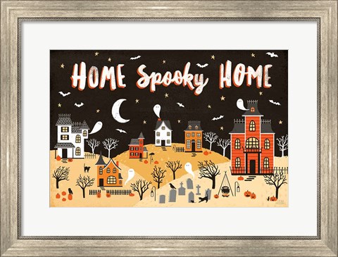 Framed Spooky Village II Print