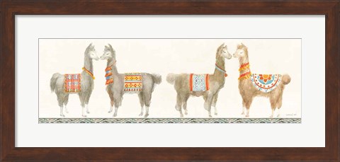 Framed Festive Llama V Print