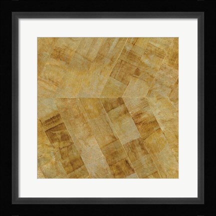 Framed Gilded Herringbone II Print
