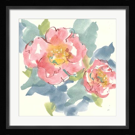 Framed Peony in the Pink I Print
