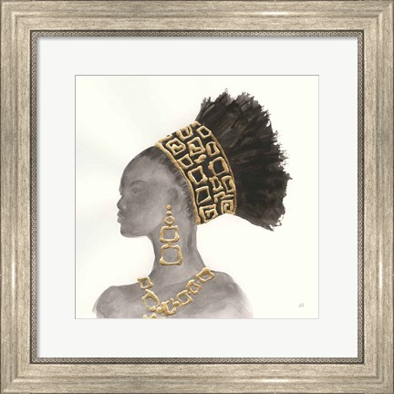 Framed Headdress Beauty II Print