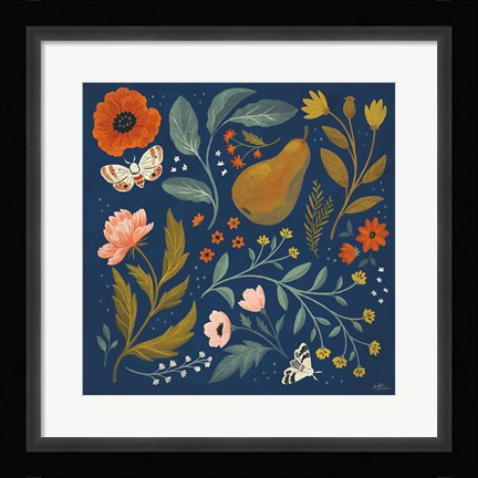 Framed Blue Botanical II Print