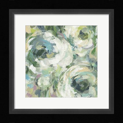 Framed Sage and Lavender Peonies II Light Print