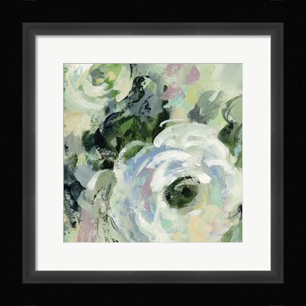Framed Sage and Lavender Peonies III Print