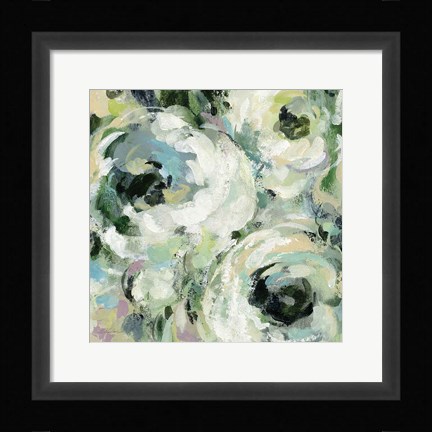Framed Sage and Lavender Peonies II Print